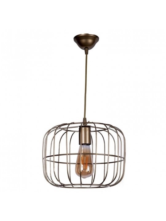 Φωτιστικό οροφής Cassie Megapap E27 μεταλλικό μονόφωτο χρώμα χρυσό Ø25x60εκ.