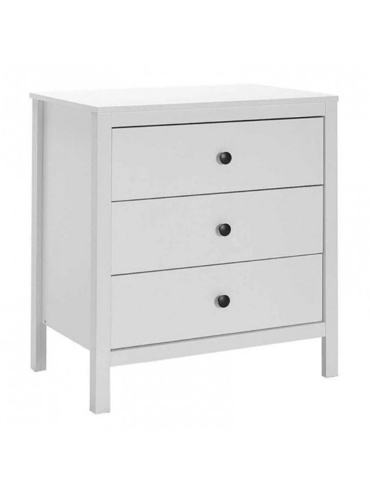 Συρταριέρα French Megapap χρώμα λευκό 73x47x81εκ.