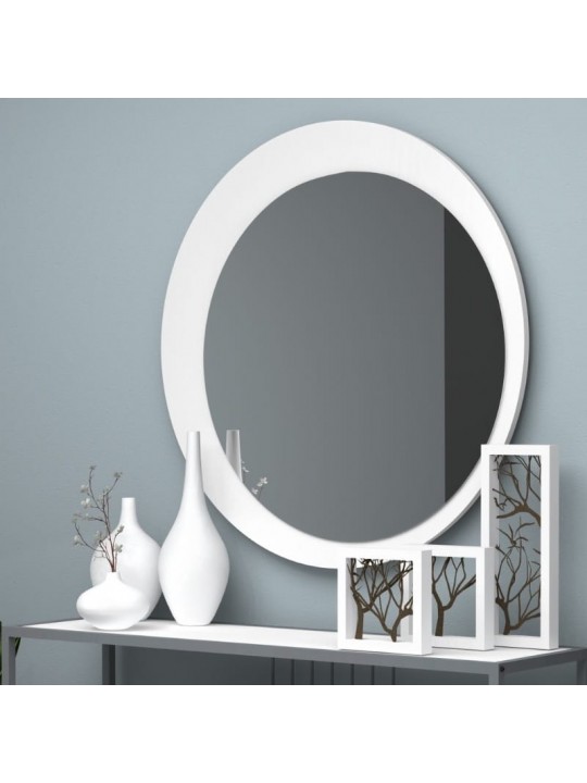 Καθρέπτης τοίχου Moon Megapap χρώμα λευκό Ø88x2,2εκ.