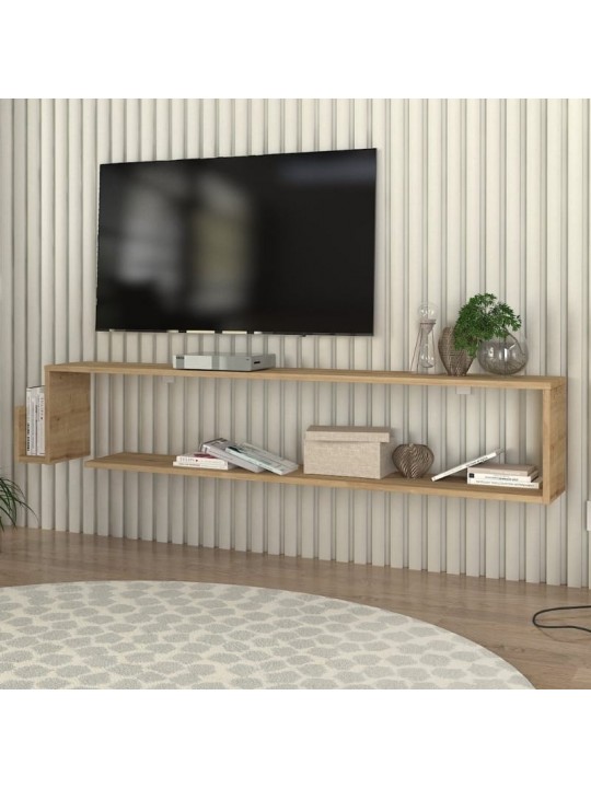 Έπιπλο τηλεόρασης επιτοίχιο Regnar Megapap χρώμα sapphire oak 168,6x25x31,8εκ.