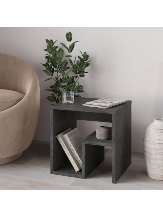 Τραπεζάκι βοηθητικό - Κομοδίνο Bon Megapap χρώμα γκρι ρετρό 40x35x40εκ.