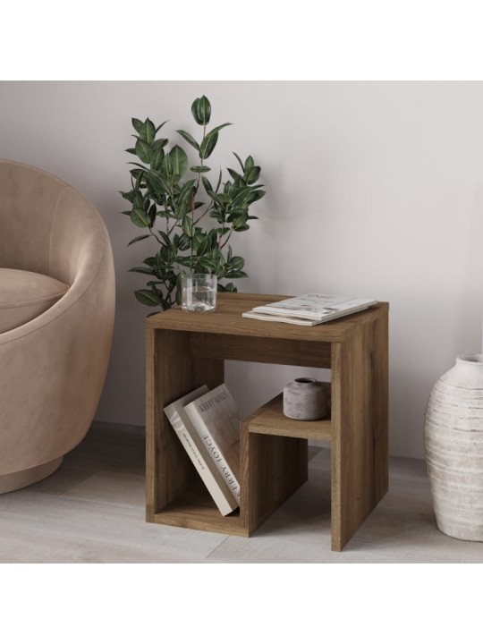 Τραπεζάκι βοηθητικό - Κομοδίνο Bon Megapap χρώμα ανοιχτό καρυδί 40x35x40εκ.