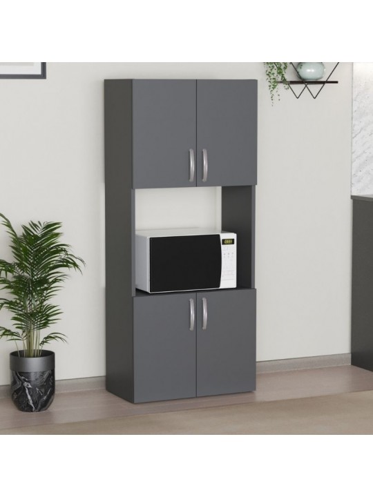 Ντουλάπα κουζίνας Armado Megapap χρώμα ανθρακί 60x32x140εκ.