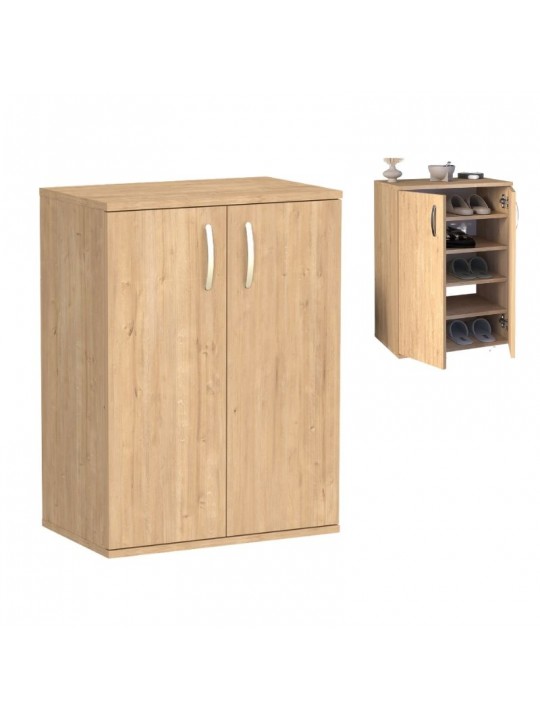 Παπουτσοθήκη - Ντουλάπι Manolo Megapap χρώμα sapphire oak 60x38x81,4εκ.