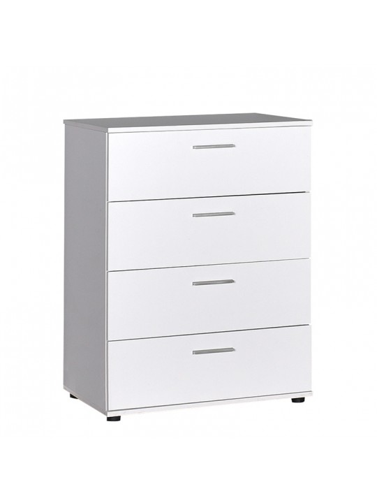 Συρταριέρα μελαμίνης Trendline Megapap σε χρώμα λευκό 73x44x96εκ.