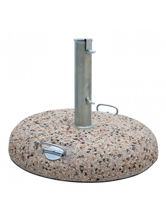 Βάση ομπρέλας τσιμεντένια ψηφιδωτή με λαβές 50kg. με σωλήνα Φ62cm.