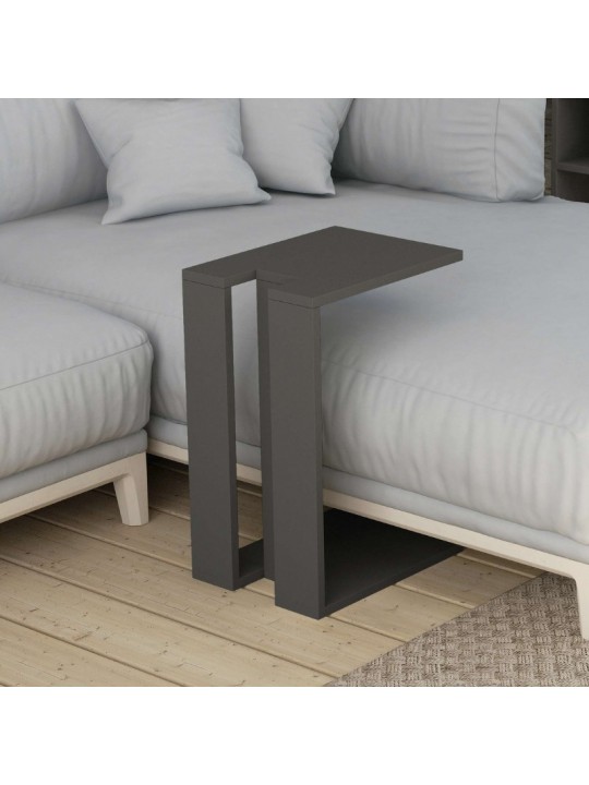 Τραπεζάκι βοηθητικό Muju Megapap μελαμίνης χρώμα ανθρακί 30x40x57εκ.