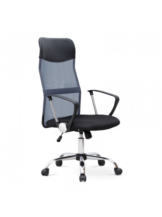 Καρέκλα γραφείου Marco Megapap με ύφασμα Mesh χρώμα γκρι - μαύρο 62x59x110/120εκ.