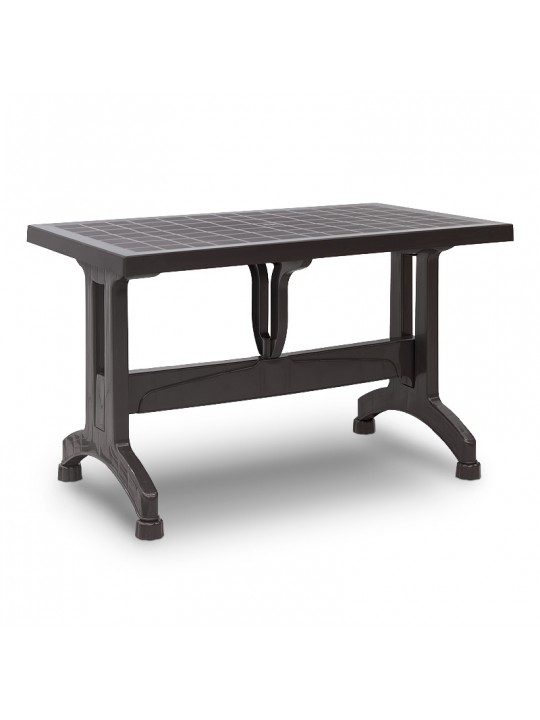 Τραπέζι πολυπροπυλενίου Callan Megapap χρώμα καφέ 140x80x73εκ.