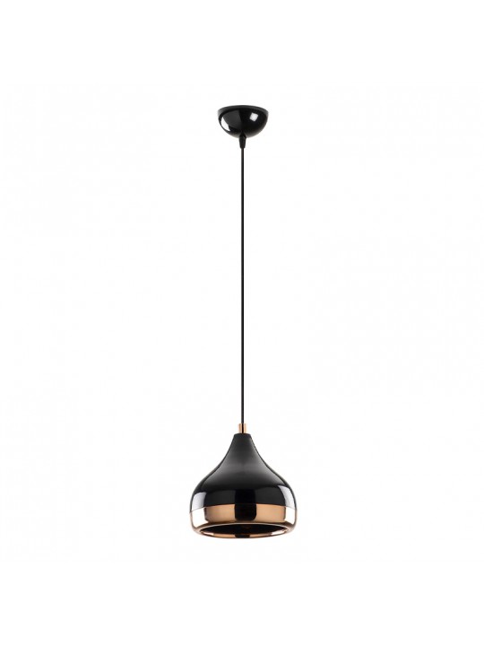Φωτιστικό οροφής Precious Megapap E27 μεταλλικό μονόφωτο χρώμα μαύρο - bronze Φ17x112εκ.