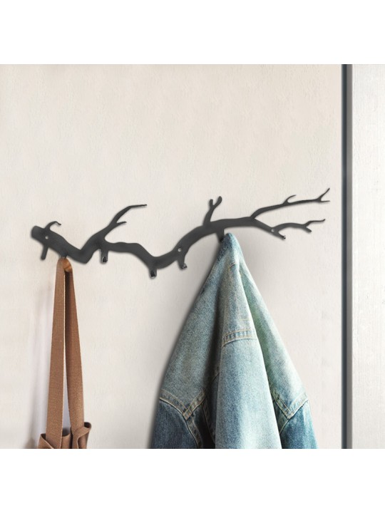 Κρεμάστρα τοίχου Bough Megapap μεταλλική χρώμα μαύρο 87x2x22εκ.