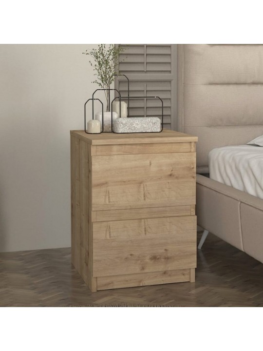 Κομοδίνο Breve Megapap χρώμα sapphire oak 39,8x41,8x55εκ.