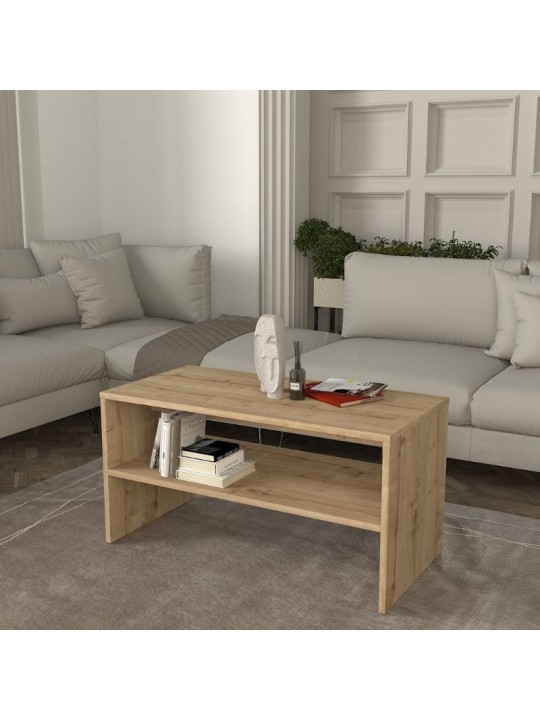 Τραπεζάκι σαλονιού Eleva Megapap χρώμα sapphire oak 90x44,6x46,4εκ.