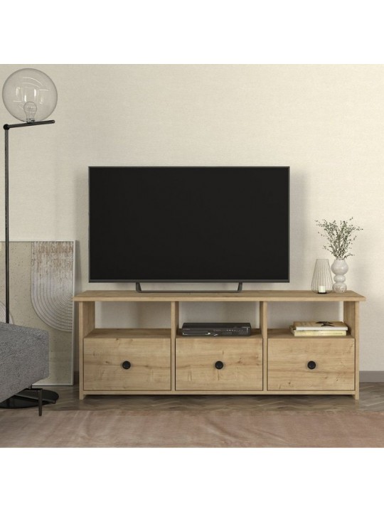 Έπιπλο τηλεόρασης Mahen Megapap χρώμα sapphire oak 140x35x49,8εκ.