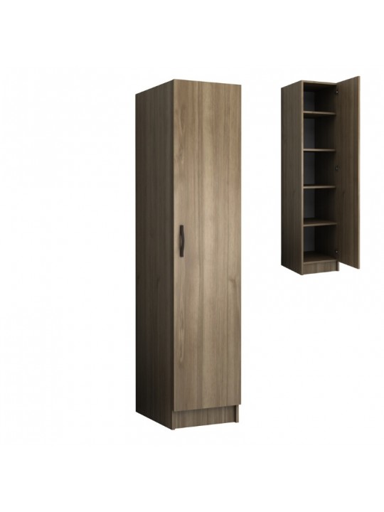 Ντουλάπα ρούχων Ricardo Megapap μονόφυλλη χρώμα καρυδί 40x51,8x181εκ.