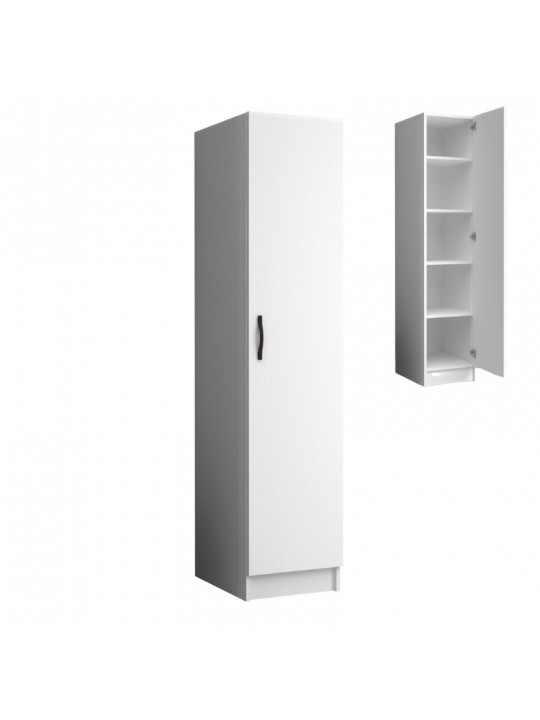 Ντουλάπα ρούχων Ricardo Megapap μονόφυλλη χρώμα λευκό 40x51,8x181εκ.