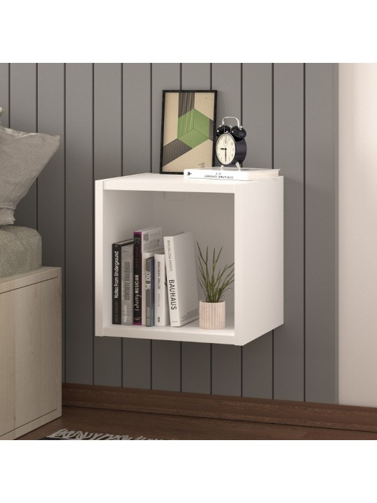 Κομοδίνο επιτοίχιο Beny Megapap χρώμα λευκό 34x30,3x34εκ.