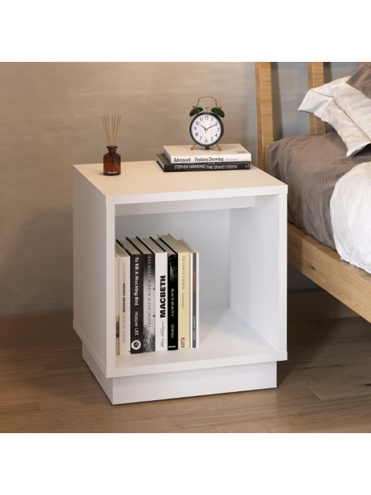 Κομοδίνο Gino Megapap χρώμα λευκό 40x35,3x45εκ.