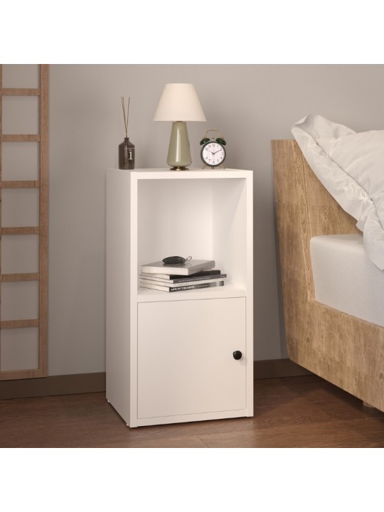 Κομοδίνο Vito Megapap χρώμα λευκό 34x30x66,4εκ.