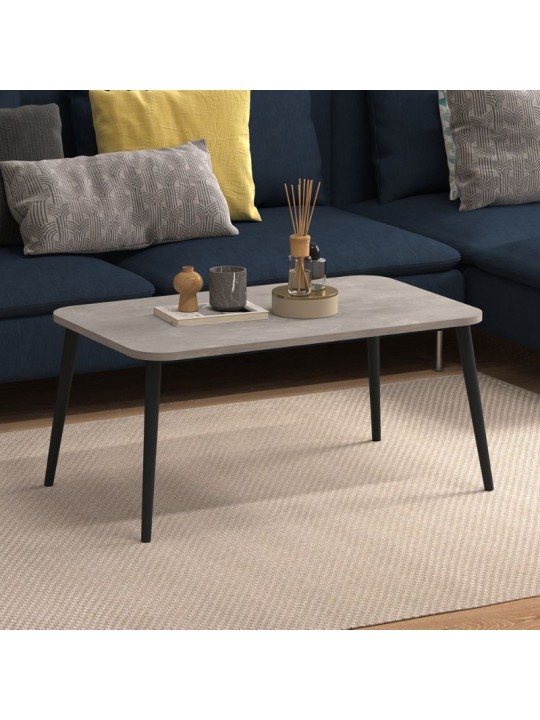 Τραπεζάκι σαλονιού Soul Megapap από μελαμίνη χρώμα γκρι ρετρό 90x55x41εκ.