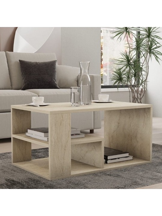 Τραπεζάκι σαλονιού Rodom Megapap χρώμα travertine 80x50x40εκ.