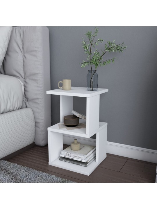 Κομοδίνο Carter Megapap χρώμα λευκό 29,6x29,6x49,4εκ.