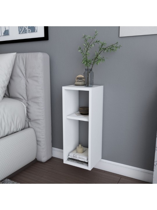 Κομοδίνο επιτοίχιο Sault Megapap χρώμα λευκό 23,2x22x59,6εκ.