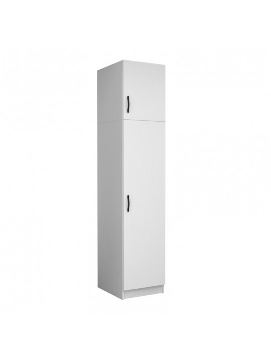 Ντουλάπα ρούχων Victoria Megapap μονόφυλλη με πατάρι χρώμα λευκό 50x60x240εκ.