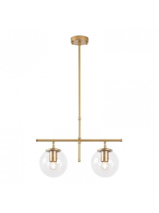 Φωτιστικό οροφής Nilufer Megapap E27 μεταλλικό δίφωτο χρώμα χρυσό 52x15x76εκ.