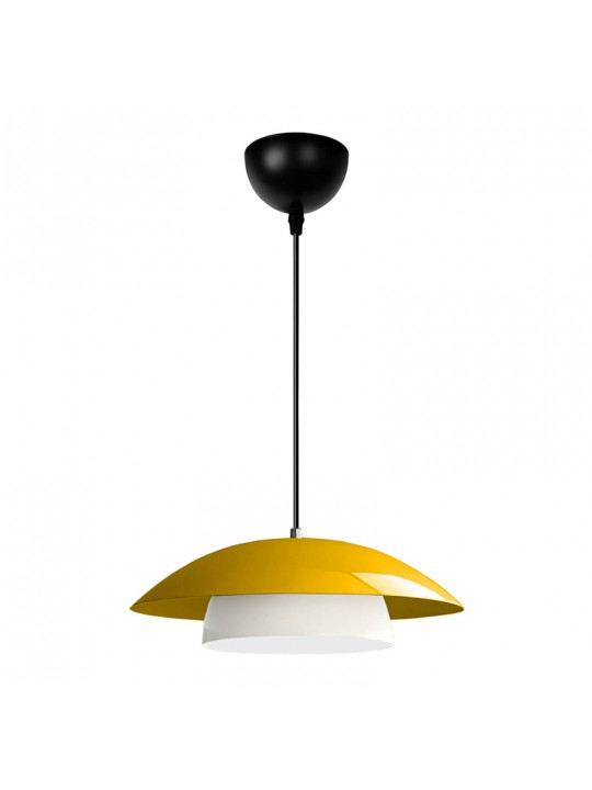 Φωτιστικό οροφής Eliora Megapap E27 μεταλλικό μονόφωτο χρώμα κίτρινο Ø36x100εκ.