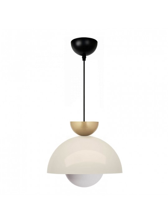 Φωτιστικό οροφής Marilia Megapap E27 μεταλλικό μονόφωτο χρώμα λευκό Ø25x115εκ.