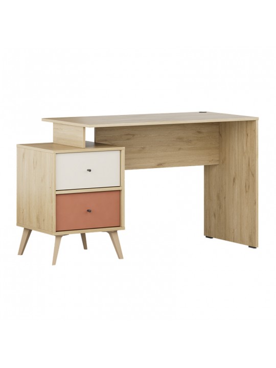 Γραφείο εργασίας Terra Megapap χρώμα florida oak 129x55x75εκ.