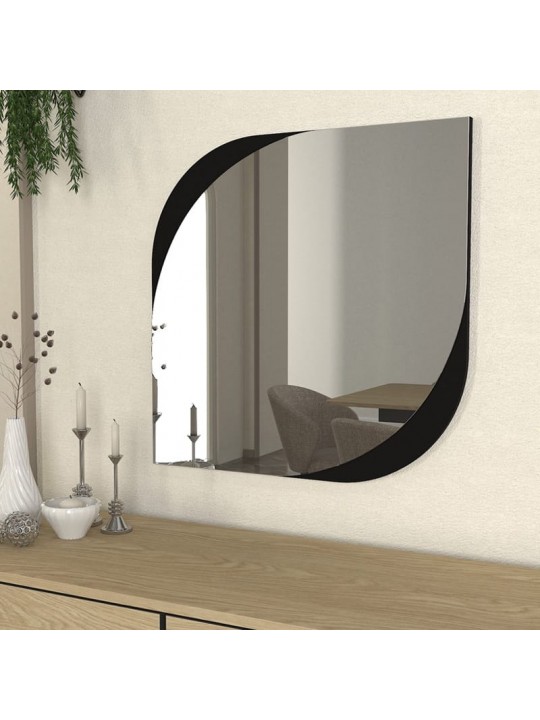 Καθρέπτης τοίχου Lava Μegapap χρώμα μαύρο 70x2,2x70εκ.