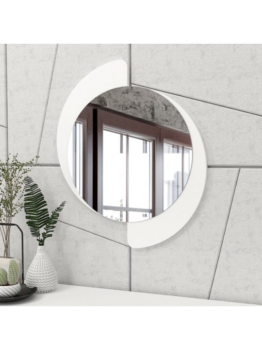 Καθρέπτης τοίχου Sevilla Μegapap χρώμα λευκό 59,2x2,2x69εκ.