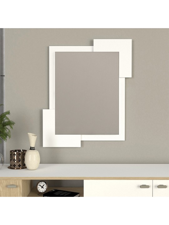 Καθρέπτης τοίχου Selinos Μegapap χρώμα λευκό 65x2,2x85εκ.