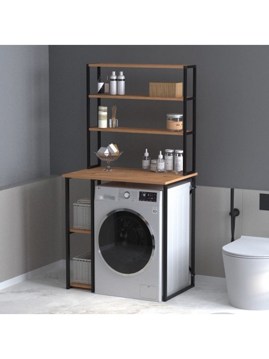 Έπιπλο πλυντηρίου Berkus Megapap χρώμα pine oak 90x60x178εκ.