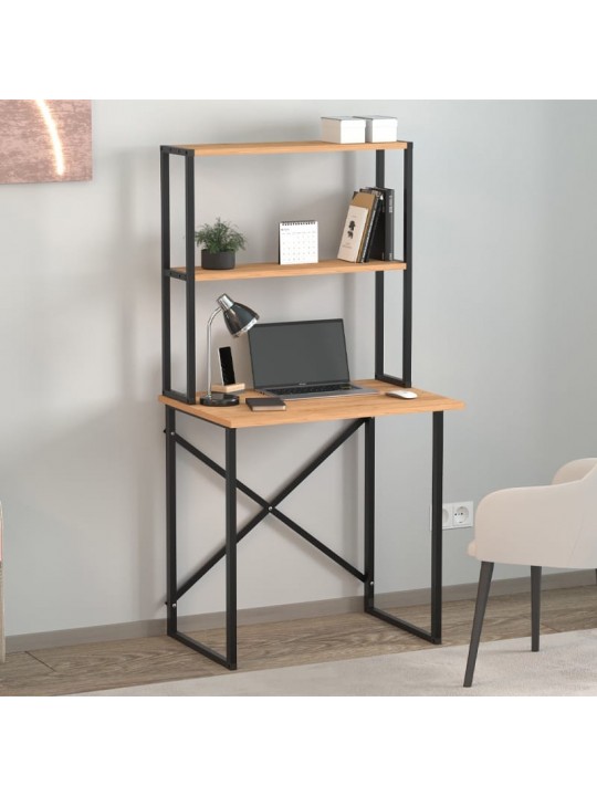 Γραφείο εργασίας Pope Megapap χρώμα pine oak 73x52x146εκ.