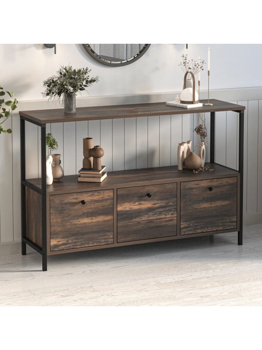 Μπουφές Mars Megapap χρώμα rustic καρυδί 122x36x80,1εκ.