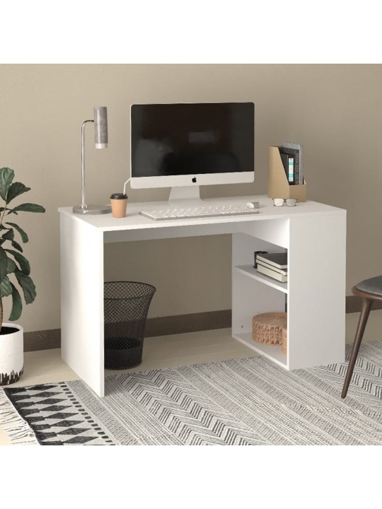 Γραφείο εργασίας Smyrna Megapap χρώμα λευκό 120x60x74,4εκ.