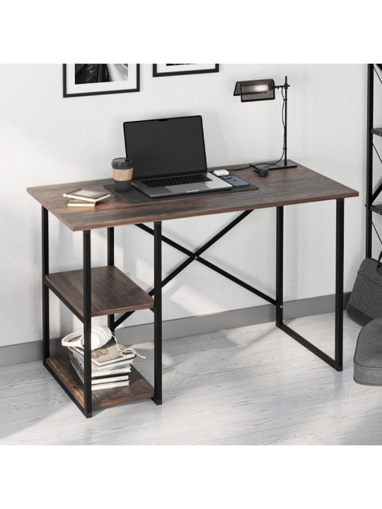 Γραφείο εργασίας Odeon Megapap χρώμα rustic καρυδί 120x59,8x73,8εκ.