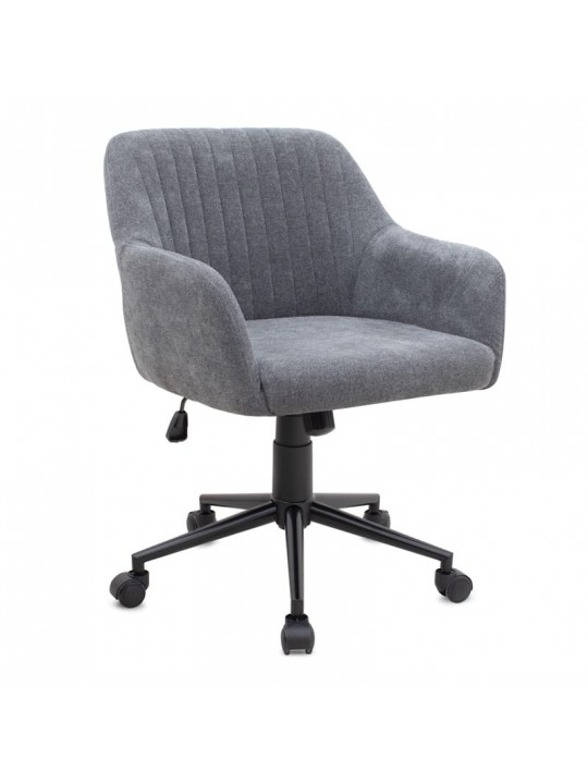 Καρέκλα γραφείου Alice Megapap υφασμάτινη χρώμα γκρι 61x61x80/90εκ.