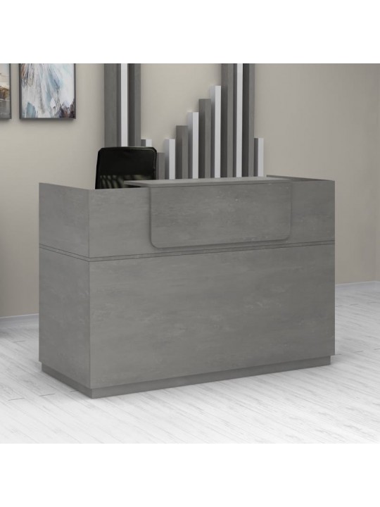 Γραφείο reception Lemmon Megapap χρώμα γκρι σκυροδέματος 120x70x110εκ.