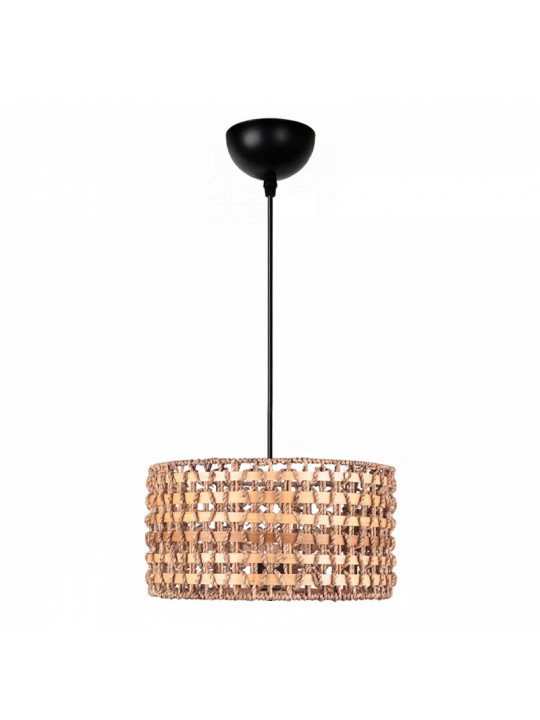 Φωτιστικό οροφής Palmela Megapap E27 από σχοινί μονόφωτο χρώμα φυσικό Ø30x70εκ.