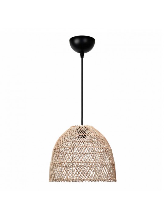 Φωτιστικό οροφής Miota Megapap E27 από μπαμπού μονόφωτο χρώμα φυσικό Ø30x70εκ.