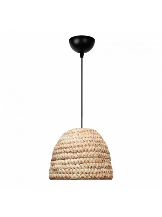 Φωτιστικό οροφής Pena Megapap E27 από σχοινί μονόφωτο χρώμα φυσικό Ø30x70εκ.