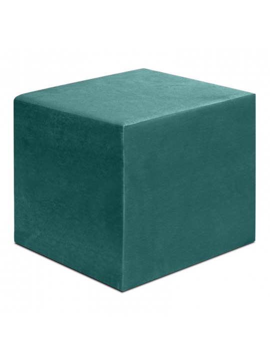 Σκαμπώ April Megapap βελούδινο χρώμα κυπαρρισί 40x40x40εκ.