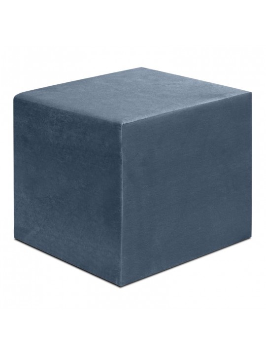 Σκαμπώ April Megapap βελούδινο χρώμα ανθρακί 40x40x40εκ.