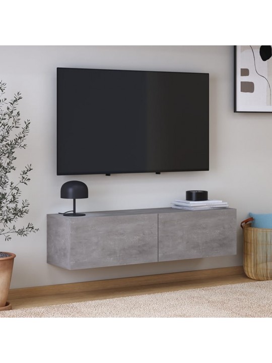 Έπιπλο τηλεόρασης επιτοίχιο Palm Megapap χρώμα γκρι ρετρό 120x32x30εκ.