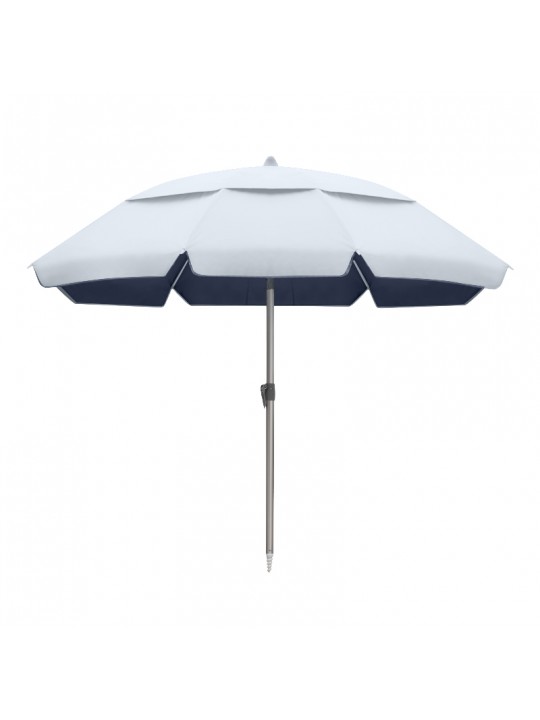 Ομπρέλα θαλάσσης αλουμινίου Malibu Megapap με UPF 50+ προστασία χρώμα ασημί - μπλε Ø2m