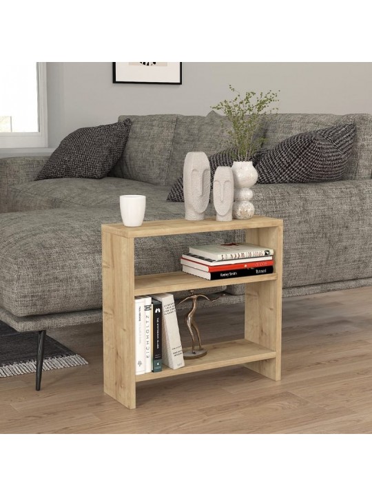 Τραπεζάκι βοηθητικό Silvanus Megapap χρώμα sapphire oak 51x17,5x49εκ.